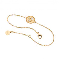 17+2cm White Disc Bracelet (27-1383)