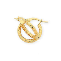 Faceted Hoops Earrings (14-1847)