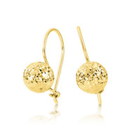 Diamond cut euroball earrings