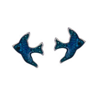 Bluebird stud earrings