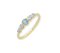 Blue topaz & diamond ring (M2629)