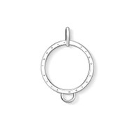 Silver circle charm carrier