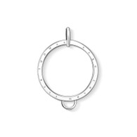 Silver circle charm carrier (CX0267)
