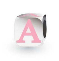 Babylinks sterling silver pink initial "A"