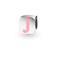 Babylinks sterling silver pink initial "J"