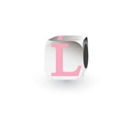 Babylinks sterling silver pink initial "L"