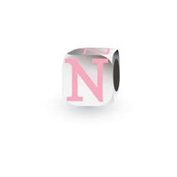 Babylinks sterling silver pink initial "N"