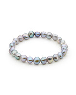 Small Keshi Baroque Freshwater Pearl Bracelet - Grey 7.5-8.5mm