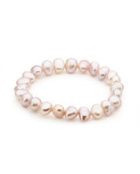 Small Keshi Baroque Freshwater Pearl Bracelet - Pink 7.5-8.5mm