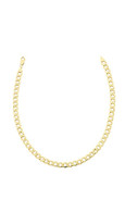 9ct yellow gold silver filled 50cm diamond cut chain (15-02712)