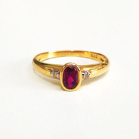 9ct Ruby & Diamond ring (1886)