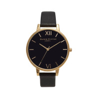 Olivia Burton Big Dial Black & Gold Watch