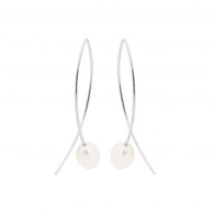 Crossover Freshwater Pearl Earrings (E513)