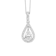 Tear Drop CZ Pendant (P687)