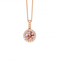 Morganite CZ Pendant (P813RM)