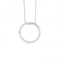 Open Circle CZ Pendant (P824S)