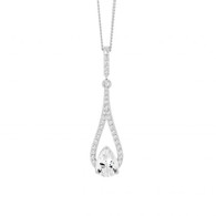 CZ Tear Drop Pendant (P837S)