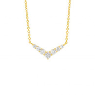 CZ "V" Pendant (P839G)