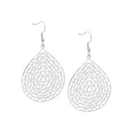 Abstract Large Tear Drop Earrings (SE198S)