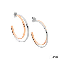 35mm Double Row Hoop Earrings (SE213R)