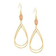 Double Open Tear Drop Earrings (SE214G)