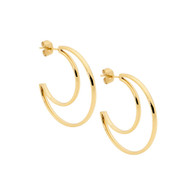 34mm Double Hoop Earrings (SE216G)