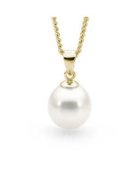 9ct White 9-9.5mm Freshwater Pearl Pendant
