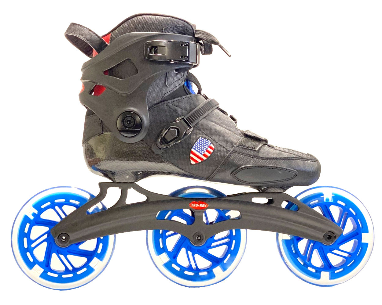 Trurev Carbon Fiber Pro Speed Skating Skate 3 Wheel Frame