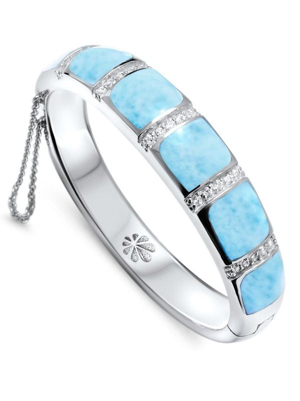 Larimar bangle bracelet clearance