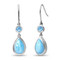 MarahLago Atlantic Larimar Earrings with Blue Topaz