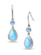 MarahLago Atlantic Collection Larimar Earrings with Blue Topaz