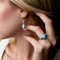 MarahLago Atlantic Collection Larimar Earrings with Blue Topaz - model