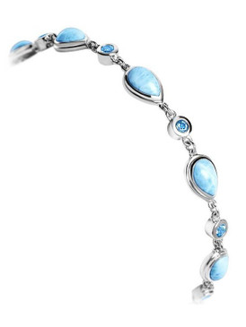 MarahLago Atlantic Collection Larimar Bracelet with Blue Topaz