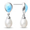 MarahLago Alisa Larimar Dangle Pearl Earrings - profile