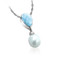 MarahLago Alisa Larimar & Freshwater Pearl Pendant / Necklace