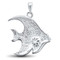 MarahLago Marine Life Collection Larimar Angelfish Pendant / Necklace - back