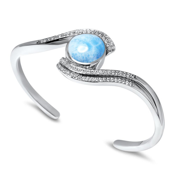 MarahLago Adella Larimar Bracelet with White Sapphires