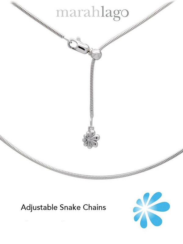 sterling silver adjustable snake chain