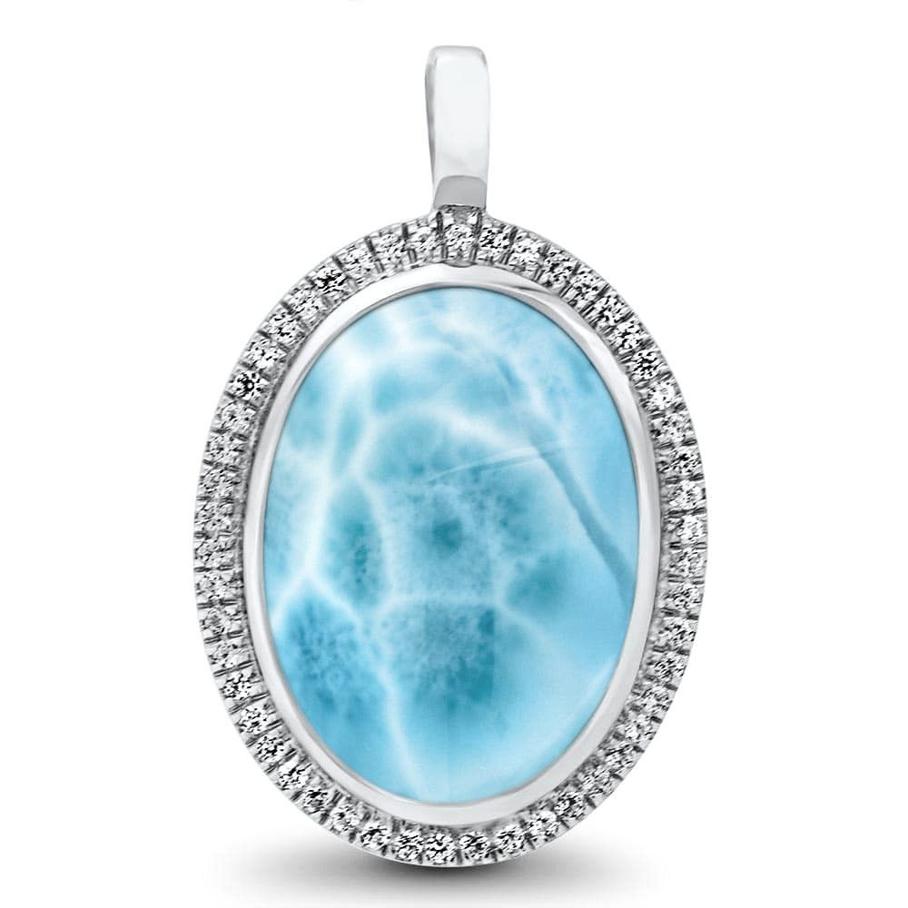 Marahlago oval sale larimar necklace