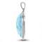 MarahLago Clarity Oval Larimar Pendant/Necklace  - profile