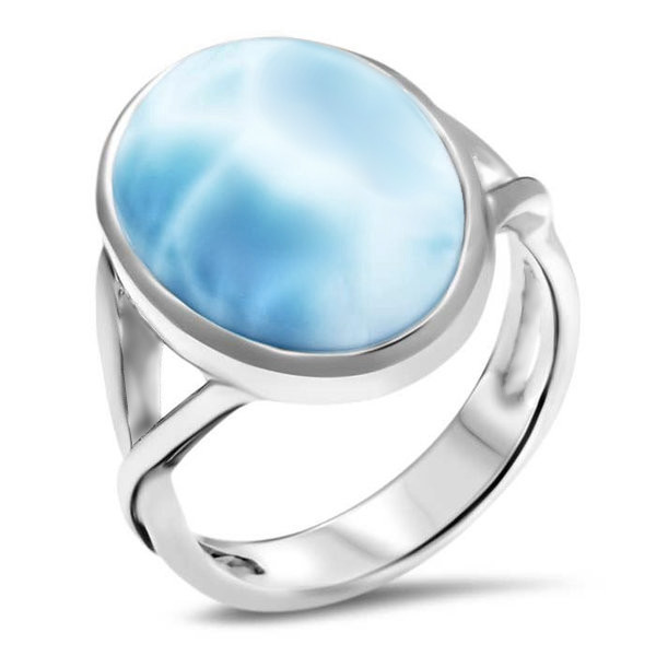 MARAHLAGO Larimar selling Ring Blue Topaz size 7