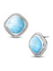 MarahLago Clarity Square Larimar Earrings with White Sapphire