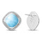 MarahLago Clarity Square Larimar Earrings with White Sapphire - back