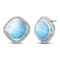 MarahLago Clarity Cushion Larimar Earrings with White Sapphire
