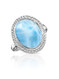 MarahLago Clarity Collection Oval Larimar Ring