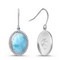 MarahLago Clarity Oval Larimar Earrings with White Sapphire - back