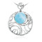 MarahLago Zara Larimar Pendant with White Sapphire