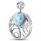 MarahLago Zara Larimar Necklace with White Sapphire - 3/4 view