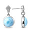 MarahLago Bliss Collection Larimar Earrings with White Sapphire - profile