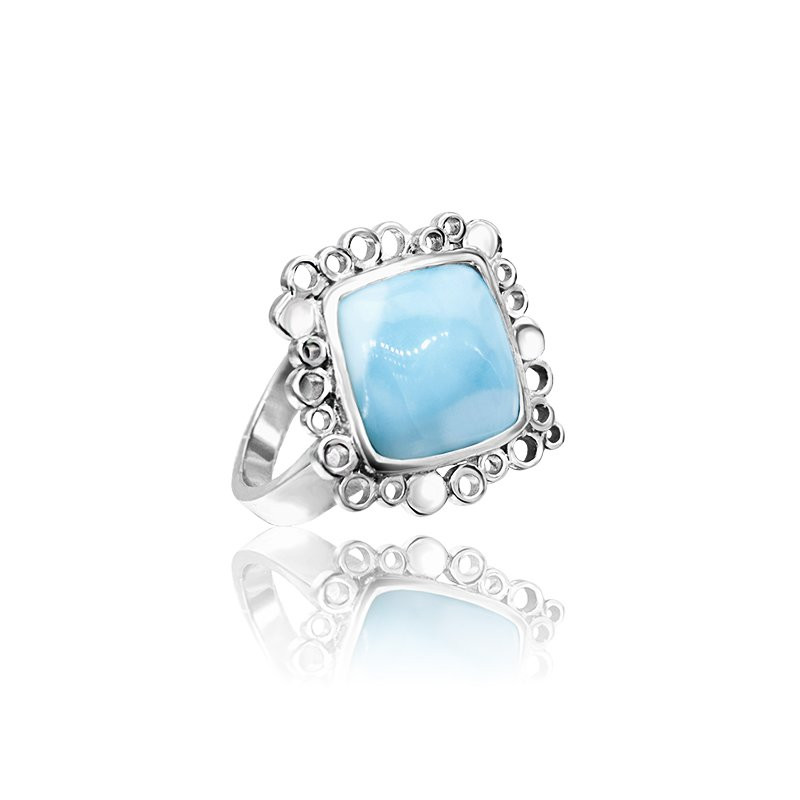 Large Larimar Sterling Silver sale Ring-SIZE 8